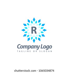 R LOGO MODERN TEMPLATE
