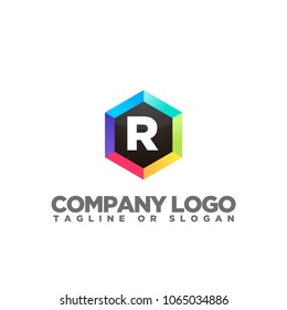 R LOGO MODERN TEMPLATE