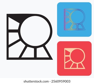 R Logo, R Monogram,  Letter R Logo, Creative Icon, Modern, Vector