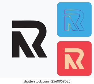 R Logo, R Monogram,  Letter R Logo, Creative Icon, Modern, Vector