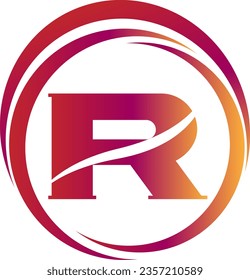 R logo with red color 