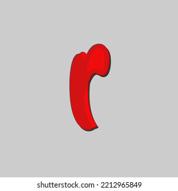 Logo mit roter Färbung und starkem Konzept. Vektorlogo.