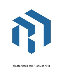 r logo simple clean and elegance