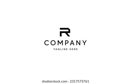 R Logo Square Geometric Simple Modern Black
