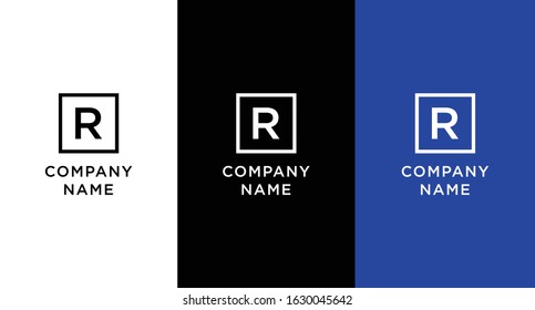 R logo template vector concept