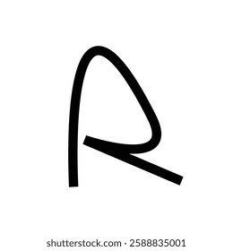 R logo type vector illustration.