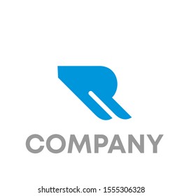 R logo vector design unique simple sign