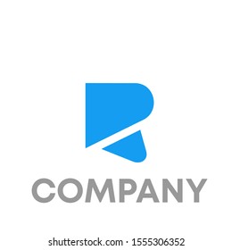 R logo vector design unique simple sign