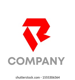 R logo vector design unique simple sign
