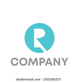 R logo vector design unique simple sign