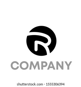R logo vector design unique simple sign