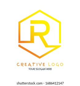 Vector con logotipo R Elegante Moderno 