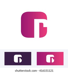 R Logo. Vector Graphic Branding Letter Element. White Background