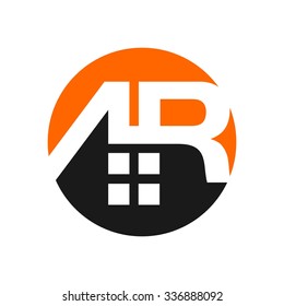 a and r logo vector. home logo vector. house logotype template.