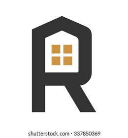 r logo vector. home logo icon.