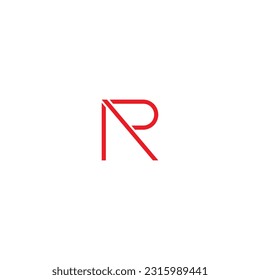 R logo vektor template desain