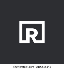 R logo for your business, simple and modern style editable