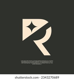 r logotipos. con un estilo sencillo, limpio y moderno