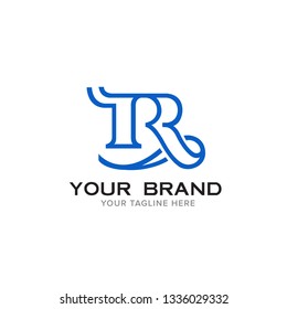 R logotype minimalism concept