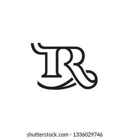 R logotype minimalism concept