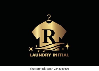 R Loundry Letter logo template for your branding.