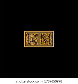 R M letter logo concept design