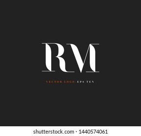 R & M letters Joint logo icon vector template for corporate logo and business card design.