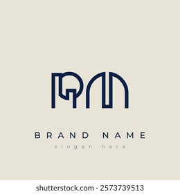 R and M logo design. RM abstract Letters Logo Monogram. This logo design is the process of creating a visual symbol that represents a brand, company, or individual.