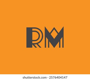 R and M logo design. RM abstract Letters Logo Monogram. This logo design is the process of creating a visual symbol that represents a brand, company, or individual.