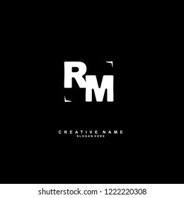 R M RM Initial logo template vector