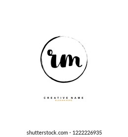 R M RM Initial logo template vector