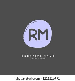 R M RM Initial logo template vector