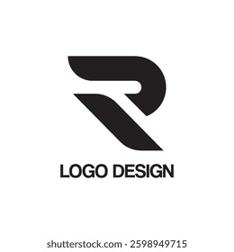 r minimalist logo design template