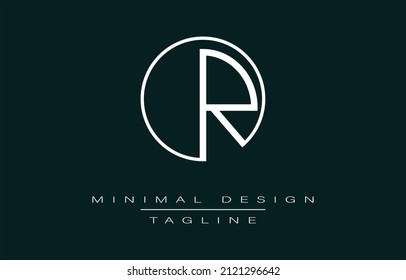 R DISEÑO MINIMALISTA DE LOGOTIPO VECTOR ILUSTRACIÓN DE ARTE LOGOTIPO MÍNIMO