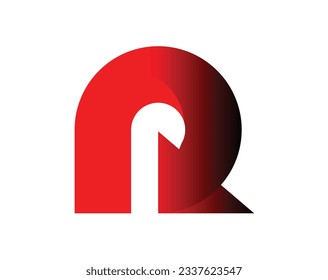 R modern letter logo design elements 