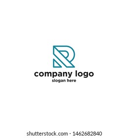 R modern logo design vector