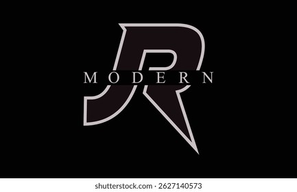 R modern logo for t shirt