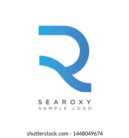 R modern luxury typography logo 