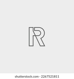 Logotipo de línea abstracta geométrica monogramo simple logotipo de tipo vectorial