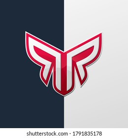 Ala simple del logotipo de monograma