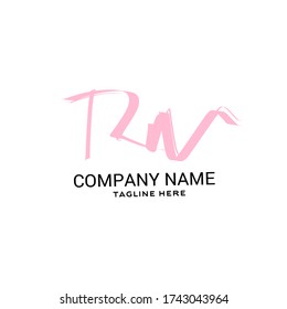 R n R n initial logo handwriting template vector