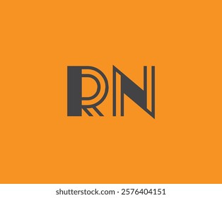 R and N logo design. RN abstract Letters Logo Monogram. This logo design is the process of creating a visual symbol that represents a brand, company, or individual.