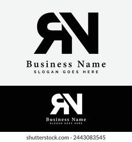 R, N, RN letter Logo Design. Alphabet RN initial logo vector Illustration