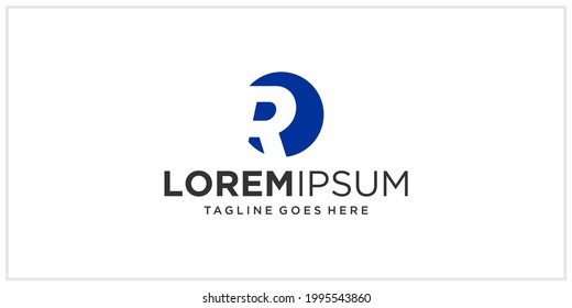 r inspiración de diseño de logotipo de espacio negativo
