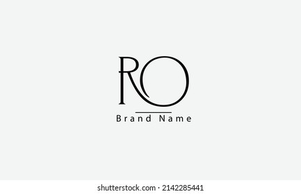 OR R O abstract vector logo monogram template