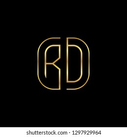 R O initial letter, modern logo design template vector
