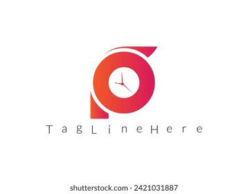 r o Latter Clock logo. This logo can be used for watchmakers design