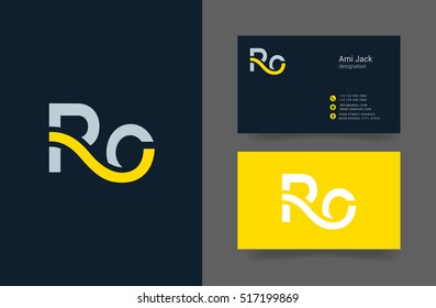 R & O Letter logo design with Business card template
