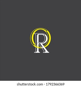 R O letter logo emblem design