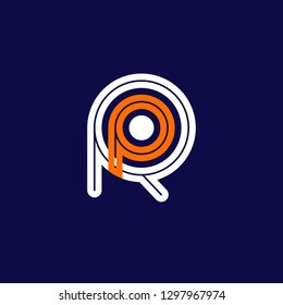 R P initial letter, modern logo design template vector 